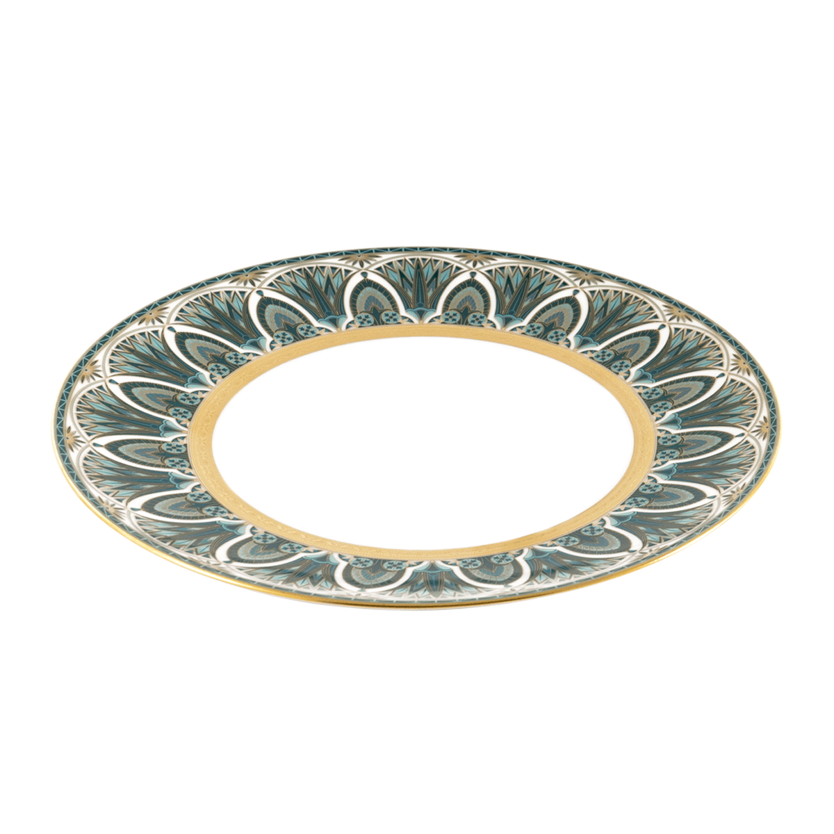 haviland-limoges-r-ves-du-nil-speiseteller-gr-n-gold image 2