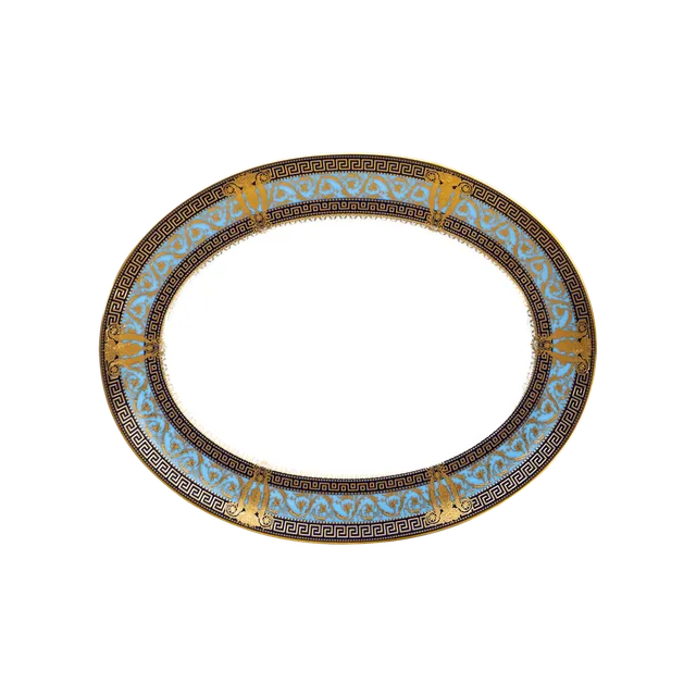 haviland-limoges-salon-murat-plat-ovale-bleu-ciel-or-2 image 1