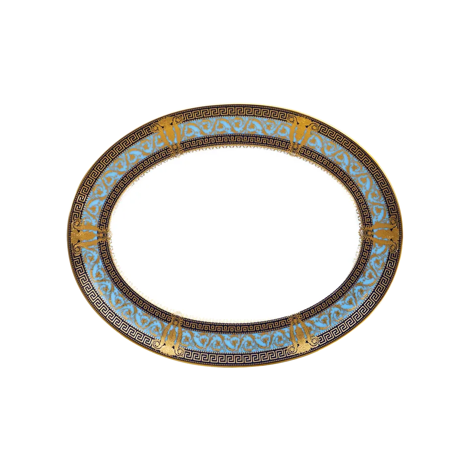 haviland-limoges-salon-murat-plat-ovale-bleu-ciel-or-2 image 1