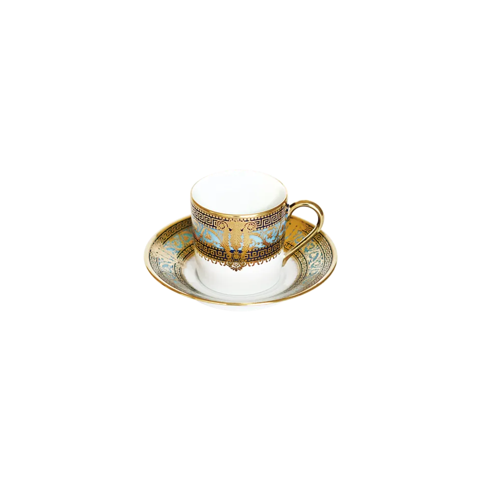 haviland-limoges-salon-murat-bleu-ciel-or-tasse-mit-untertasse-caf image 1