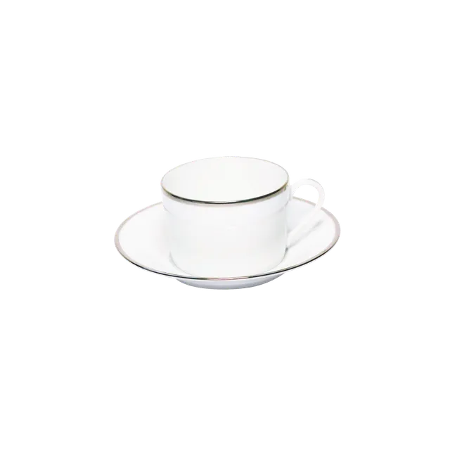 haviland-limoges-orsay-platin-teetasse-mit-untertasse image 1