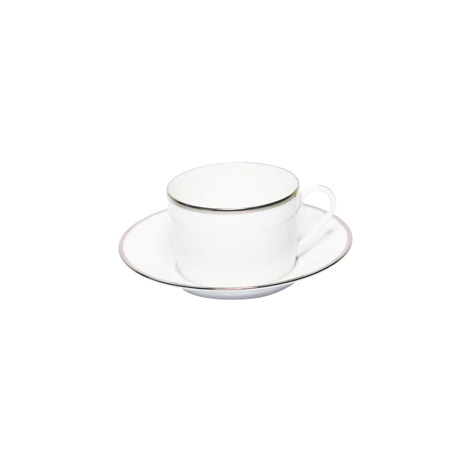 haviland-limoges-orsay-platin-teetasse-mit-untertasse image 1
