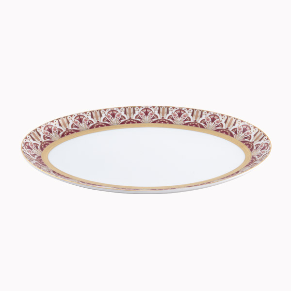 haviland-limoges-r-ves-du-nil-pourpre-or-ovale-platte-33-cm image 2