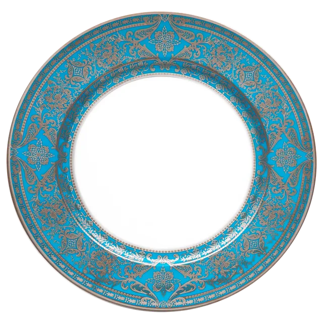 haviland-limoges-matignon-servierplatte-rund-bleu-piscine-platin image 1