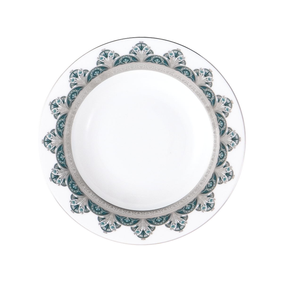 haviland-limoges-r-ves-du-nil-vert-platine-assiette-creuse-aile-suppenteller image 1
