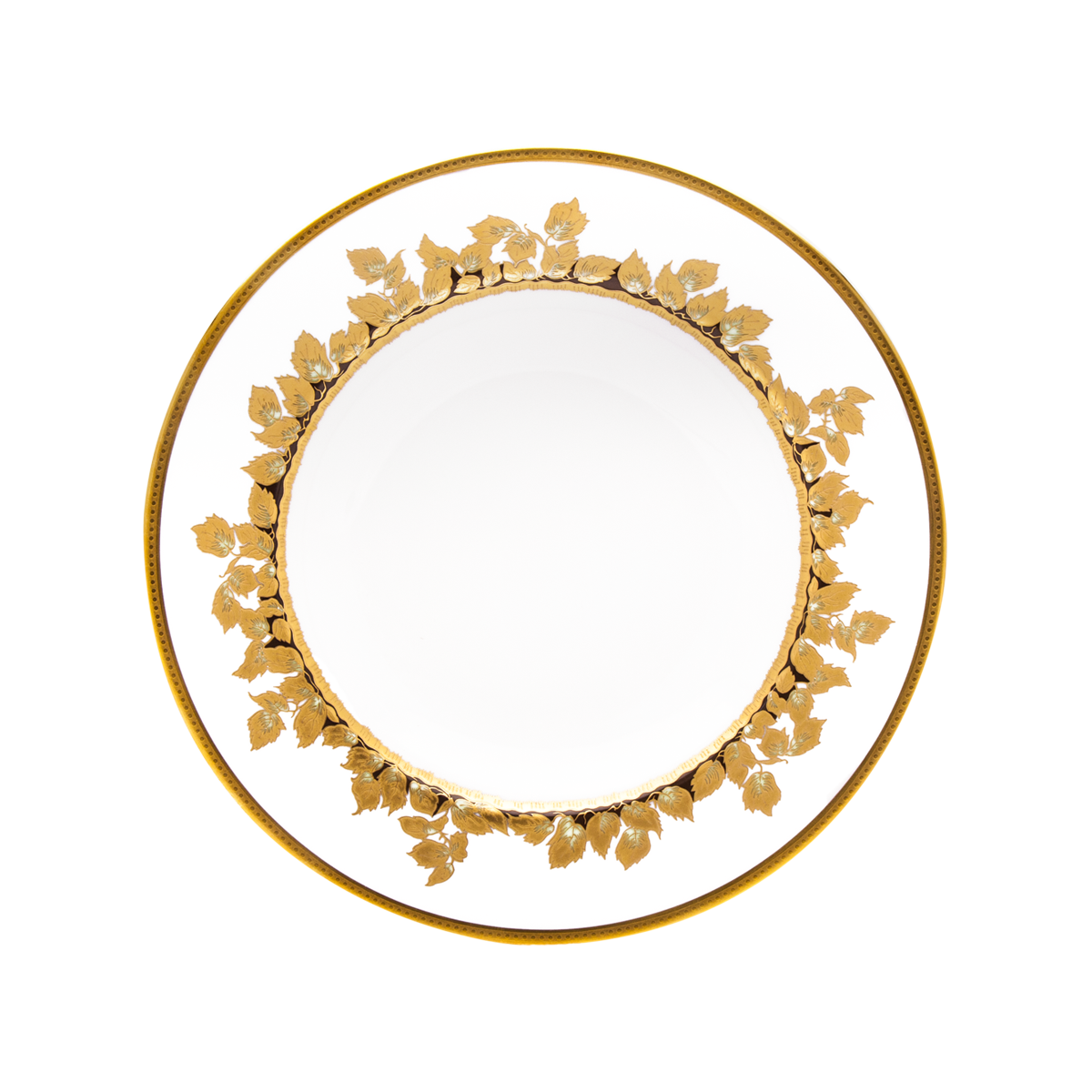 haviland-limoges-assiette-creuse-aile-feuille-d-or-tiefer-teller image 1