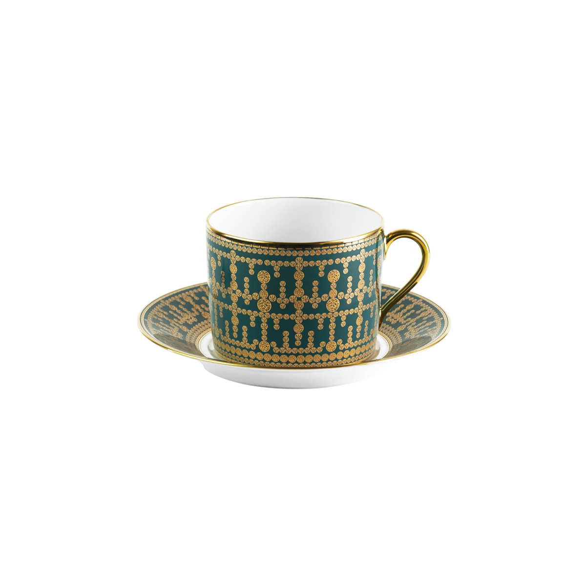 haviland-limoges-tiara-bleu-paon-fr-hst-ckstasse-mit-untertasse-gold image 1