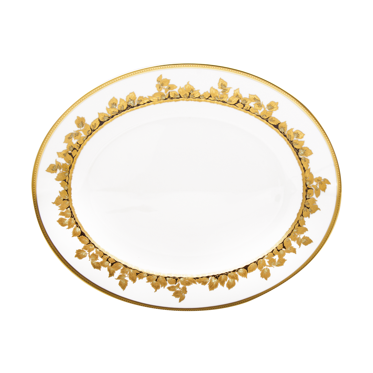 haviland-limoges-feuille-d-or-platte-oval image 1