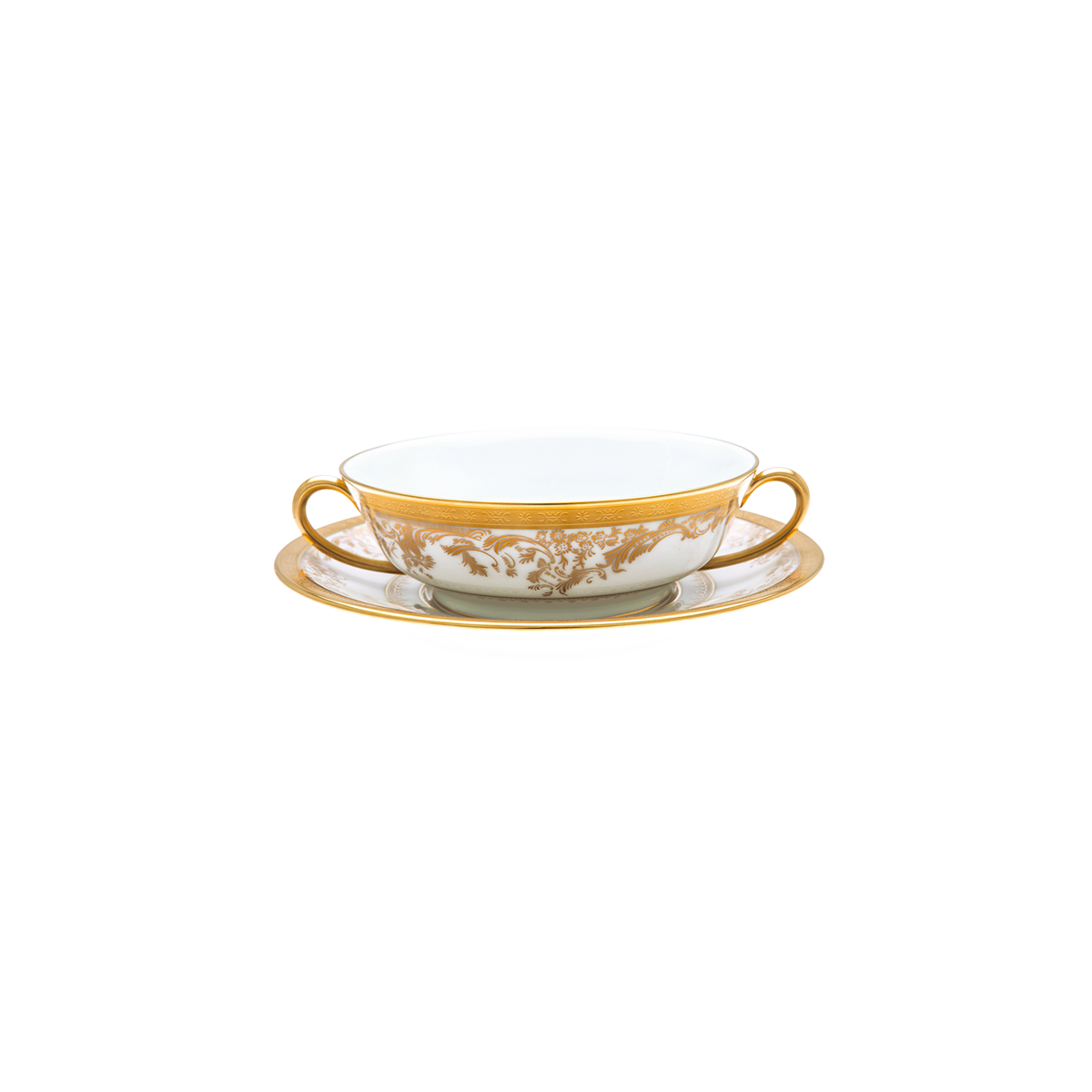 haviland-limoges-diplomate-bol-bouillon-mit-untertasse-suppenbowl image 1