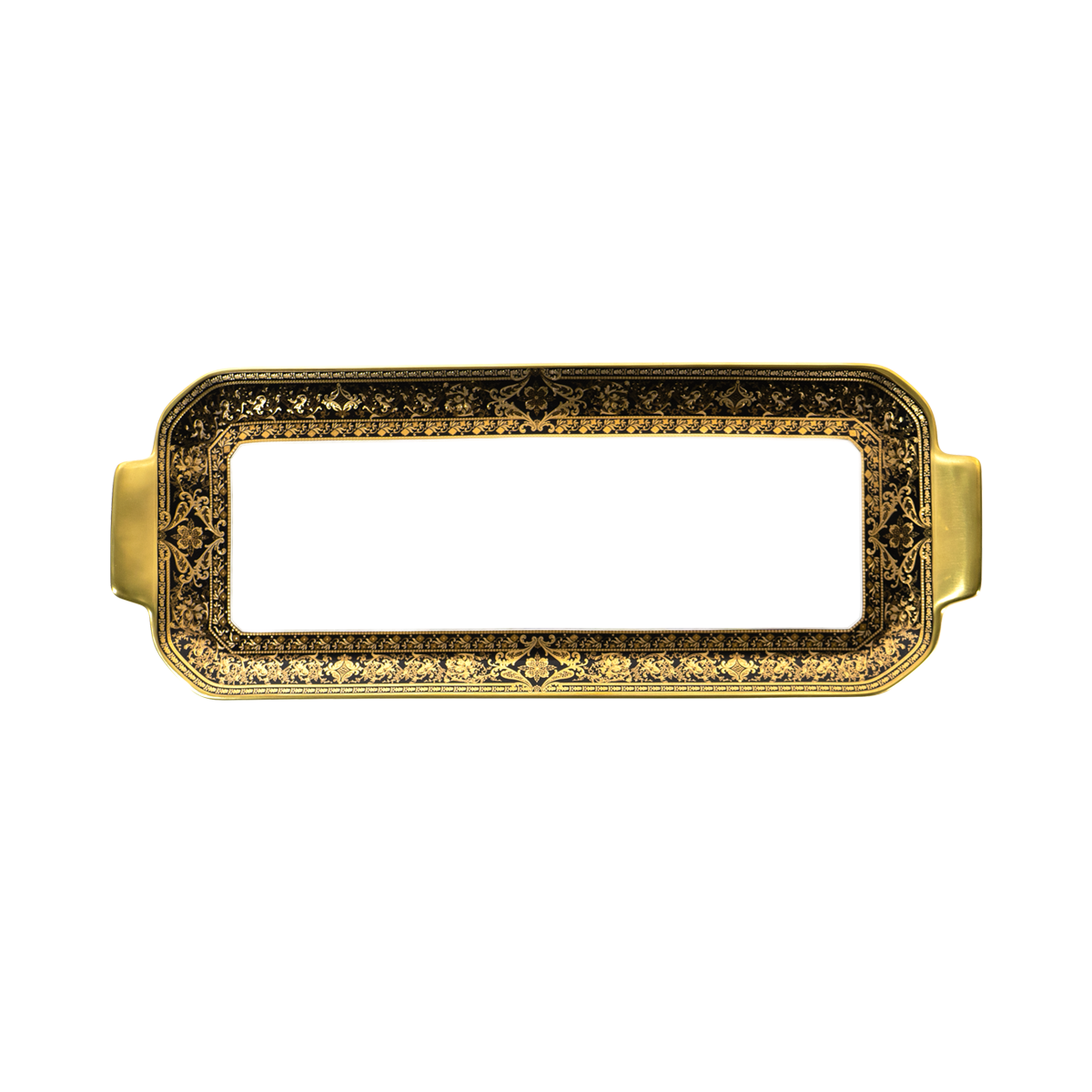 haviland-limoges-matignon-kuchenplatte-schwarz-gold image 1
