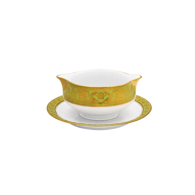 haviland-limoges-matignon-apfelgr-n-gold-sauciere image 1