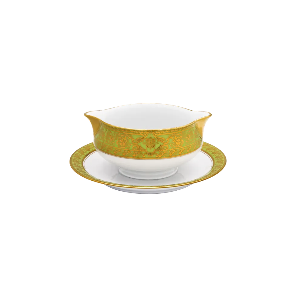 haviland-limoges-matignon-apfelgr-n-gold-sauciere image 1