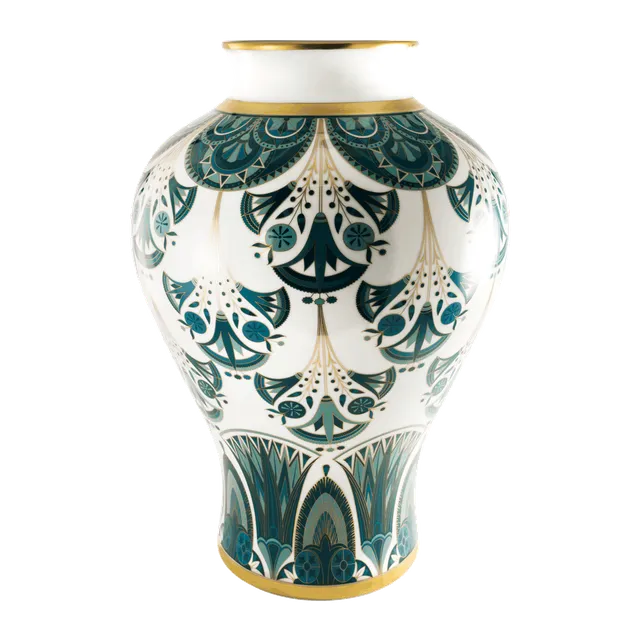 haviland-limoges-r-ves-du-nil-vert-or-vase-prestige image 1