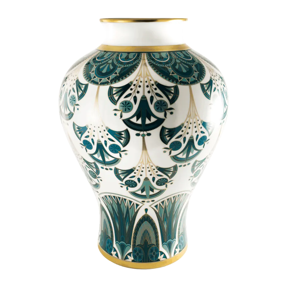 haviland-limoges-r-ves-du-nil-vert-or-vase-prestige image 1