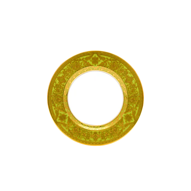 haviland-limoges-matignon-brotteller-apfelgr-n-gold image 1