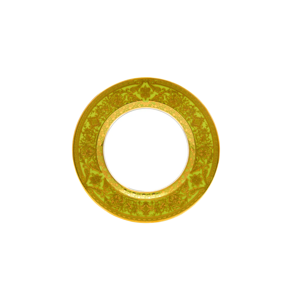 haviland-limoges-matignon-brotteller-apfelgr-n-gold image 1
