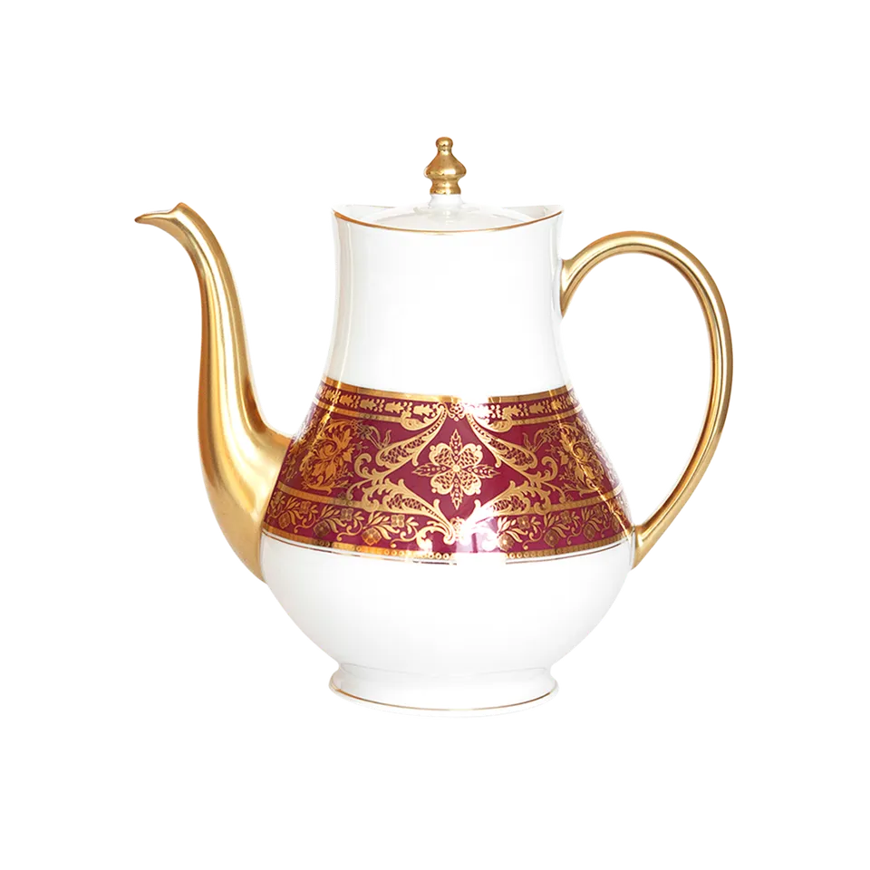 haviland-limoges-matignon-kaffeekanne-verseuse-kirsche-gold image 1
