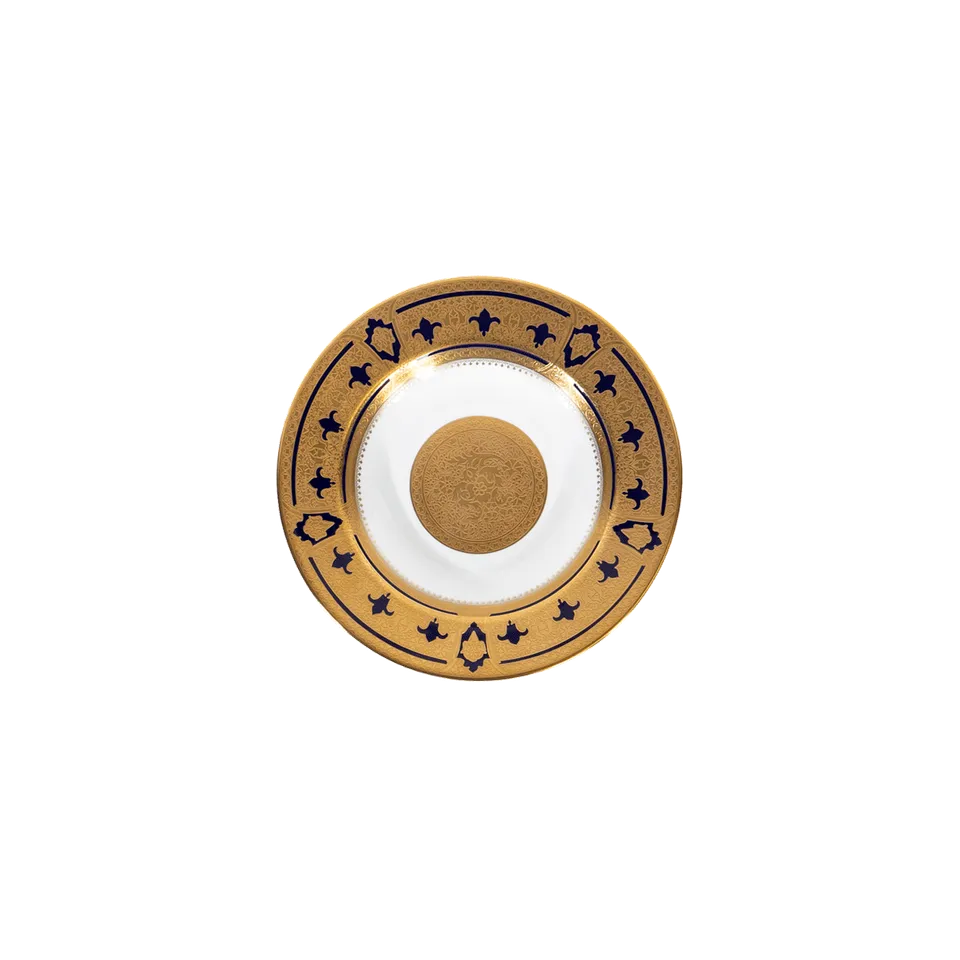 haviland-limoges-grand-apparat-tiefer-teller-bleu-de-four-gold image 1
