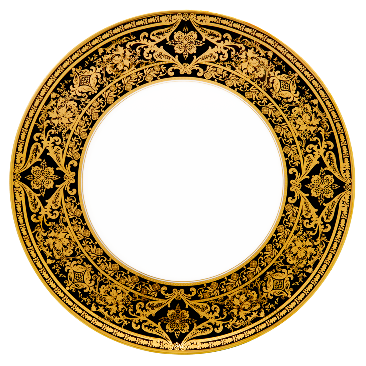 haviland-limoges-matignon-tortenplatte-schwarz-gold image 1