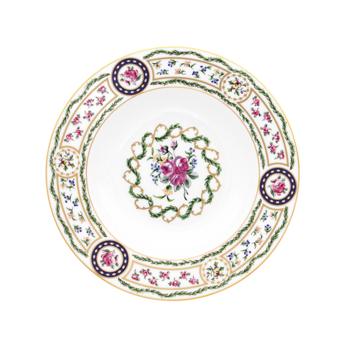 haviland-limoges-louveciennes-suppenteller-mit-fahne image 1
