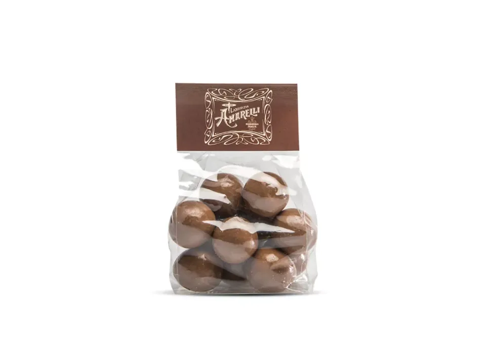 amarelli-bonbons-au-chocolat-au-lait-80g-milchschokoladen-lakritzbonbons image 1