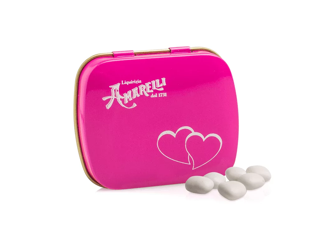 amarelli-romantic-magenta-20g-dragiertes-minz-lakritz image 1