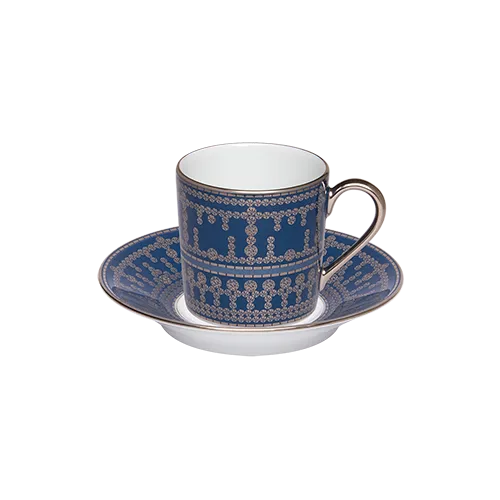 haviland-limoges-tiara-bleu-de-prusse-platine-kaffeetasse-mit-untertasse image 1