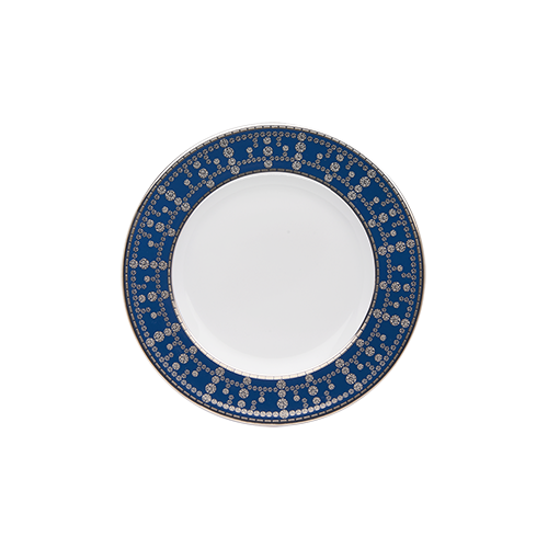 haviland-limoges-tiara-bleu-prusse-platin-brotteller image 1