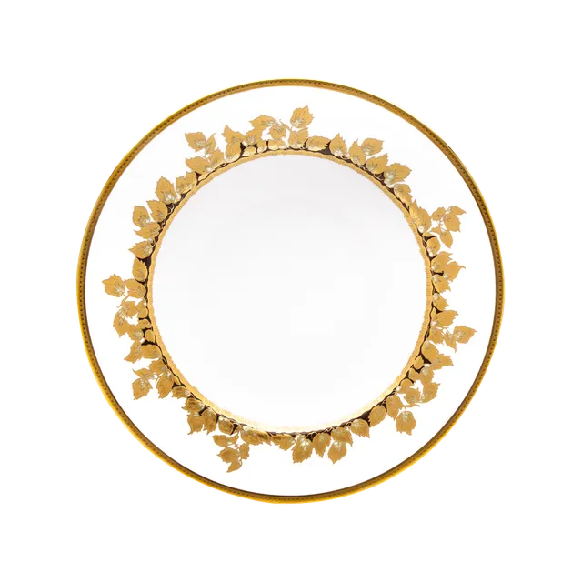 haviland-limoges-assiette-creuse-aile-feuille-d-or-tiefer-teller image 1
