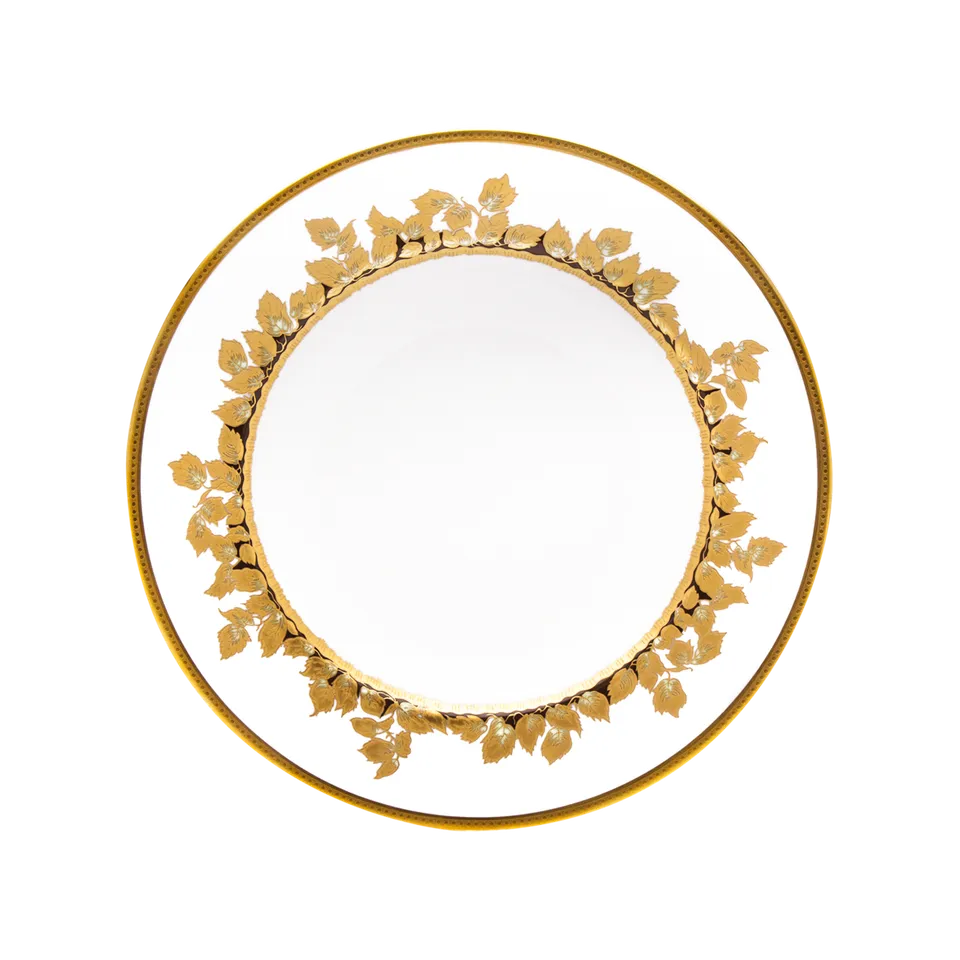 haviland-limoges-assiette-creuse-aile-feuille-d-or-tiefer-teller image 1