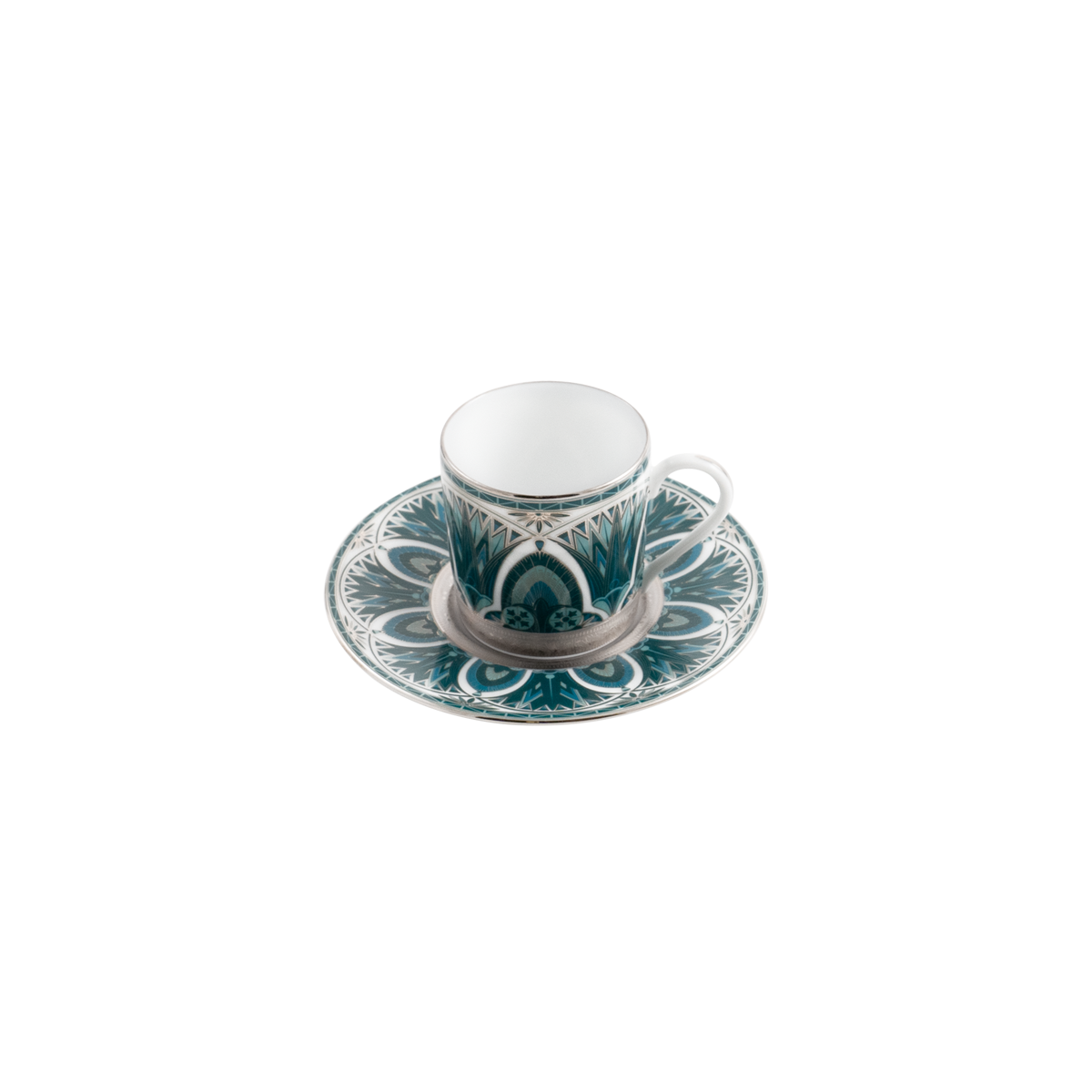 haviland-limoges-r-ves-du-nil-vert-platine-kaffee-tasse-mit-untertasse image 1