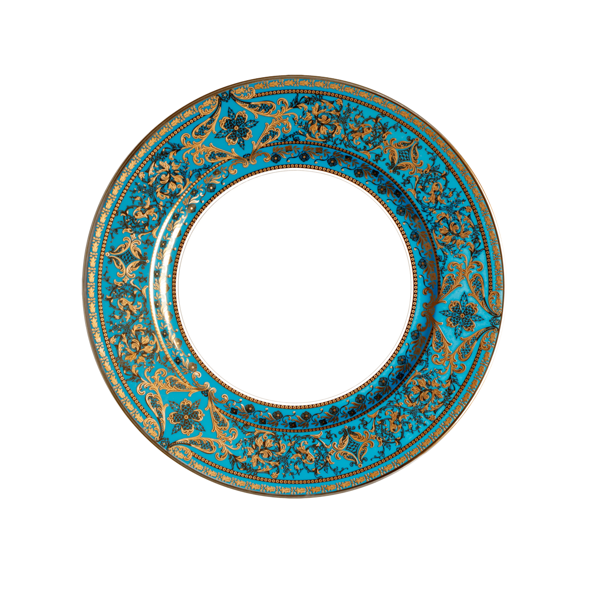 haviland-limoges-matignon-bleu-piscine-or-assiette-dessert image 1