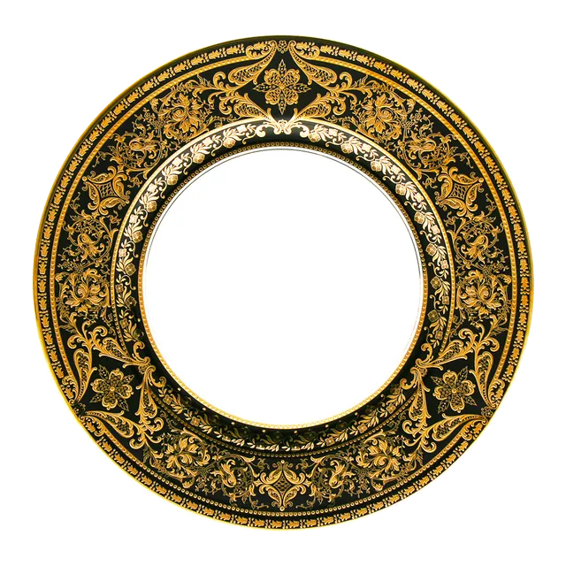 haviland-limoges-matignon-noir-or-dinnerteller image 1