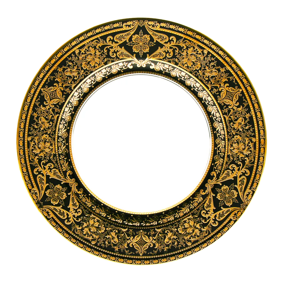 haviland-limoges-matignon-noir-or-dinnerteller image 1