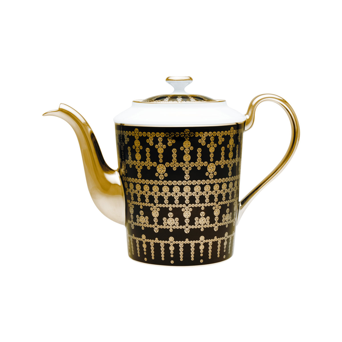 haviland-limoges-tiara-noir-or-teekanne-porzellan image 1