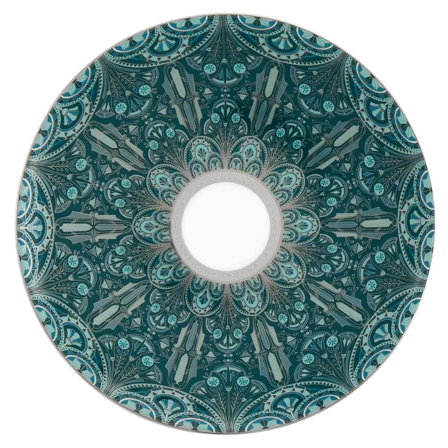 haviland-limoges-r-ves-du-nil-gr-n-platin-platzteller-porzellan image 1