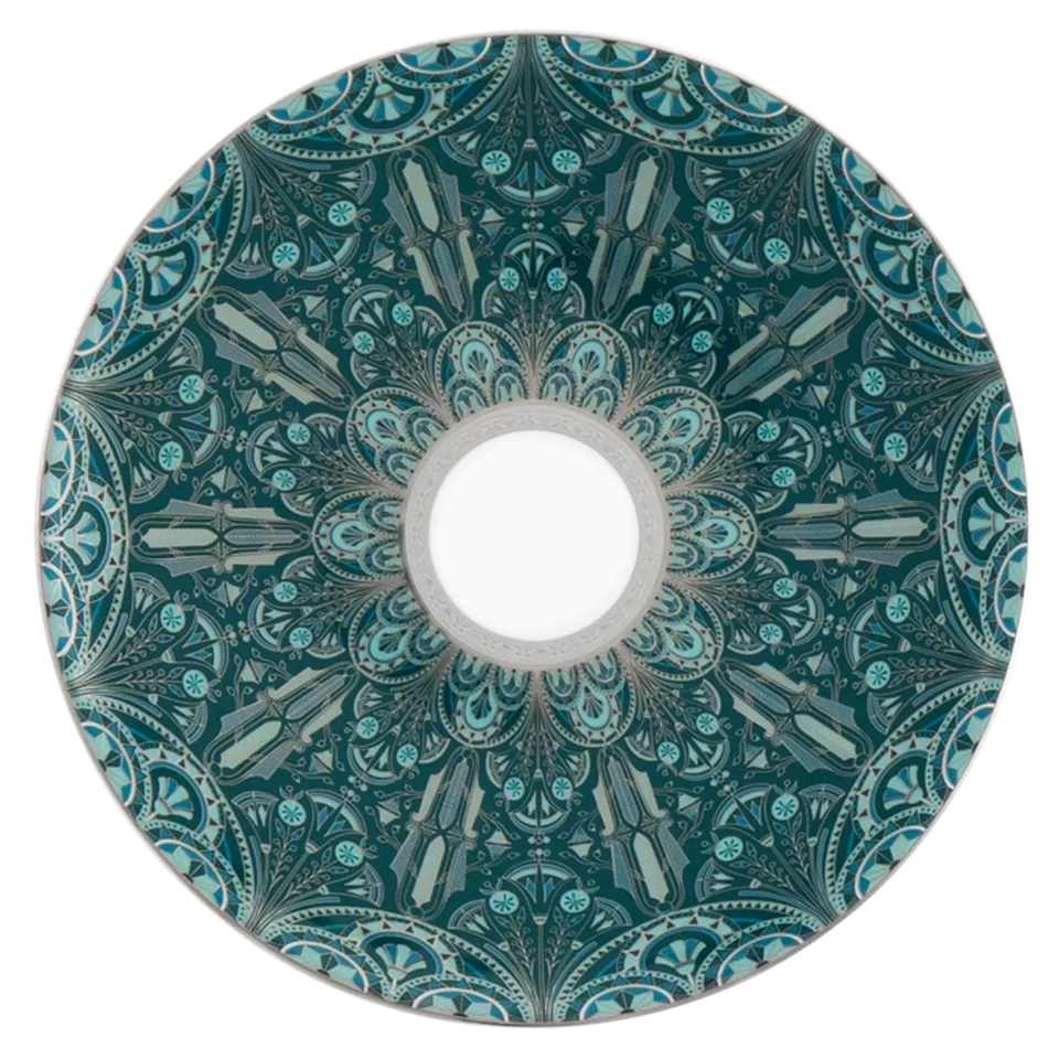 haviland-limoges-r-ves-du-nil-gr-n-platin-platzteller-porzellan image 1