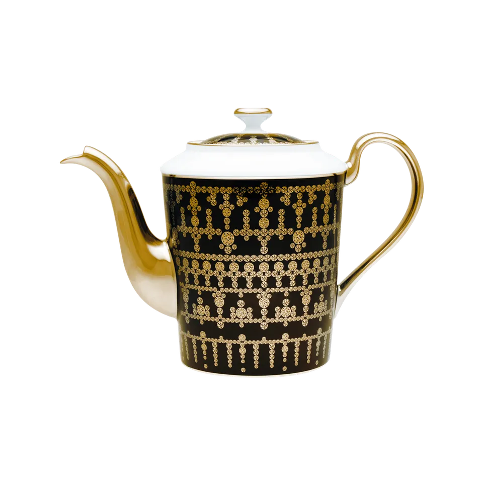 haviland-limoges-tiara-noir-or-teekanne-porzellan image 1