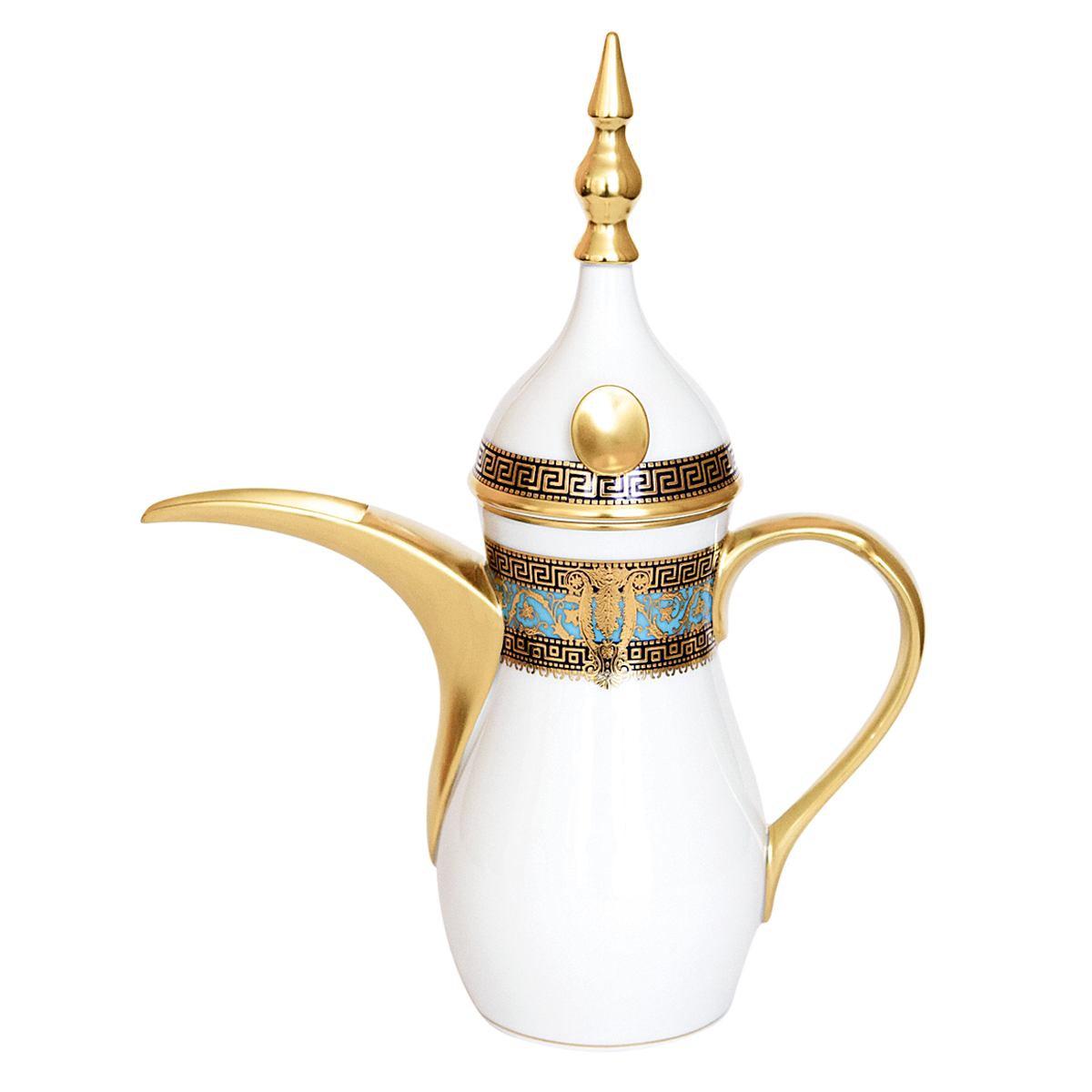 haviland-limoges-salon-murat-bleu-ciel-gold-orientalische-kaffeekanne image 1