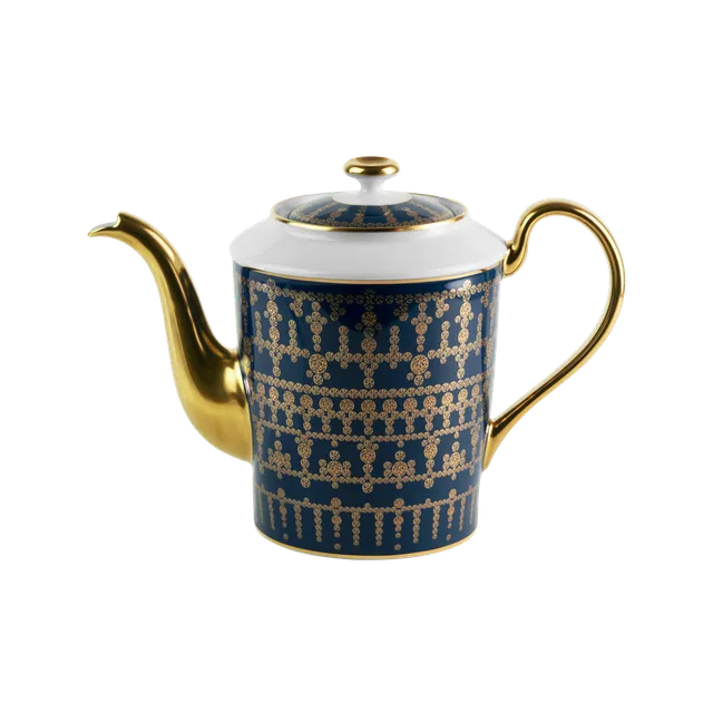 haviland-limoges-tiara-bleu-de-prusse-teekanne-gold image 1