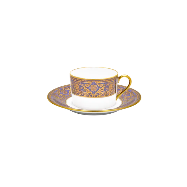 haviland-limoges-matignon-teetasse-mit-untertasse-lavendel-gold image 1