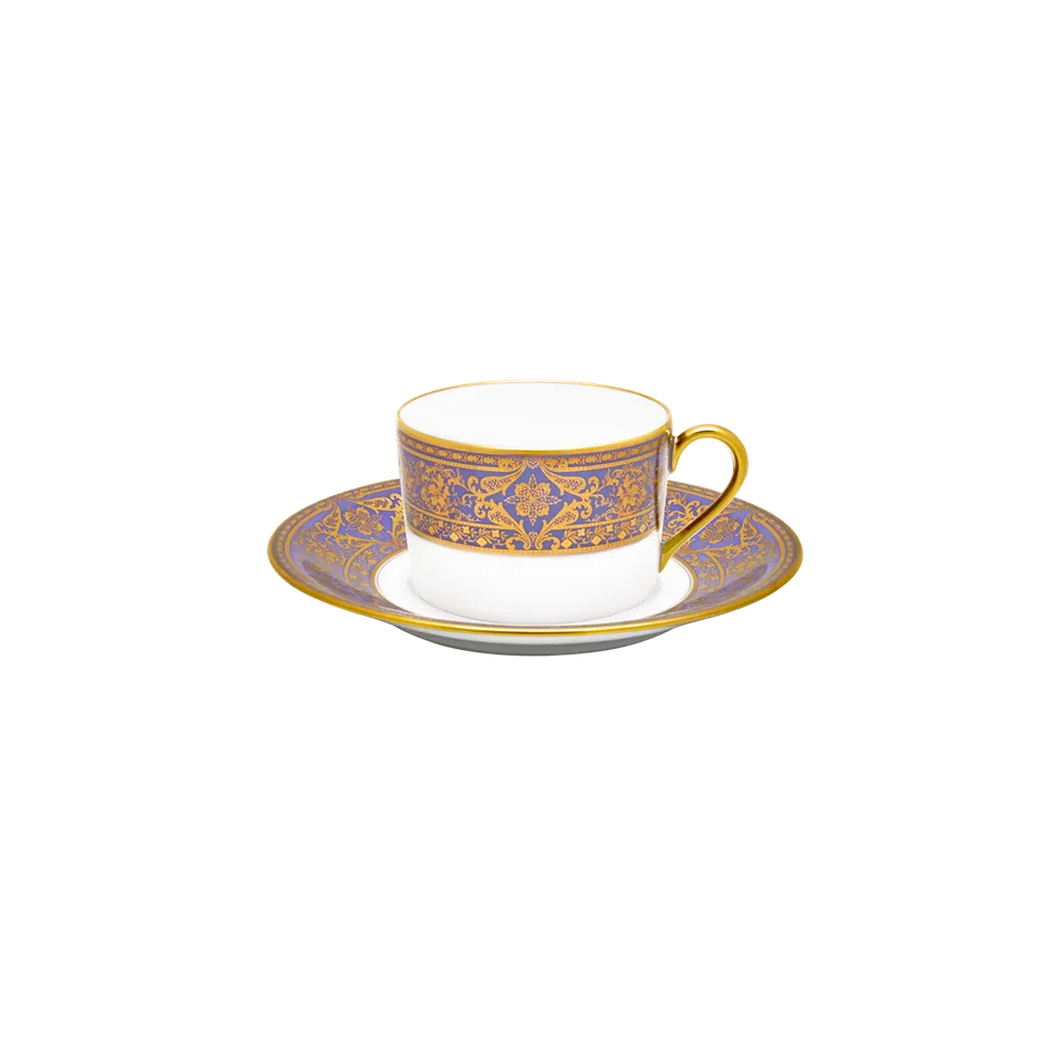 haviland-limoges-matignon-teetasse-mit-untertasse-lavendel-gold image 1