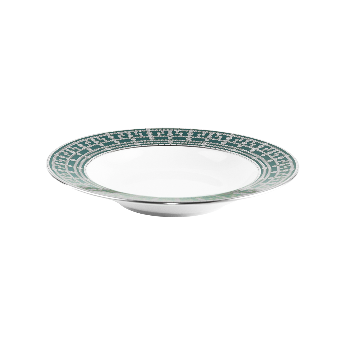 haviland-limoges-tiara-bleu-paon-platine-suppenteller-mit-fahne image 2