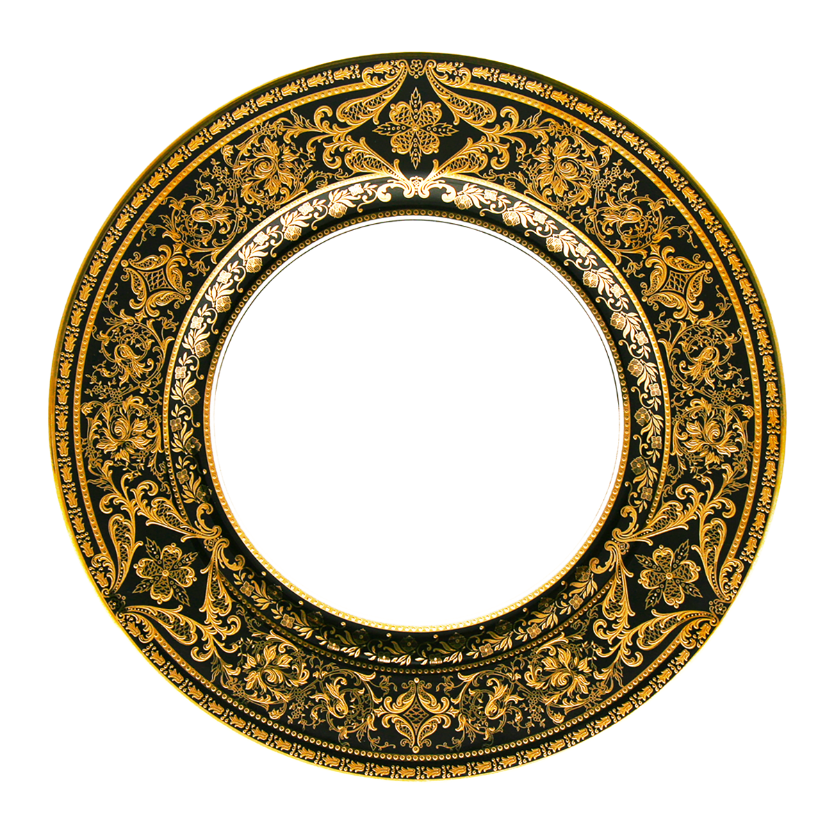 haviland-limoges-matignon-noir-or-dinnerteller image 1