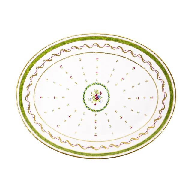 haviland-limoges-vieux-paris-vert-plat-ovale image 1