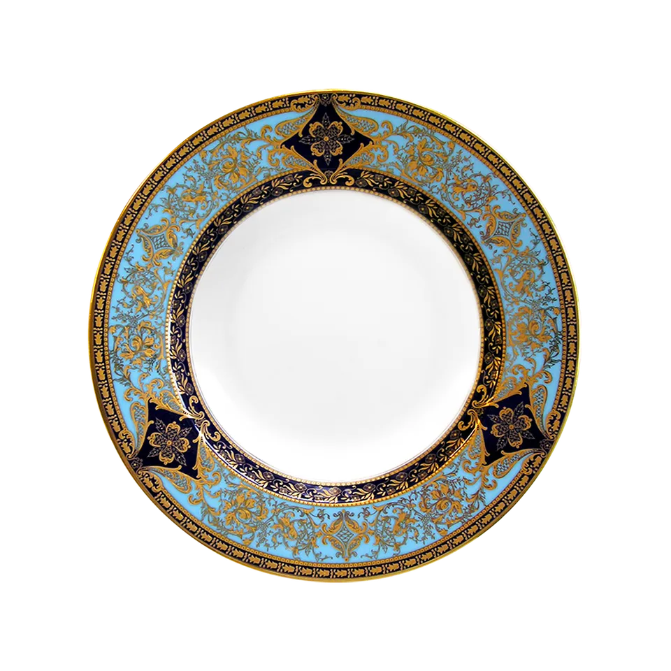 haviland-limoges-matignon-bleu-de-four-or-suppenteller image 1