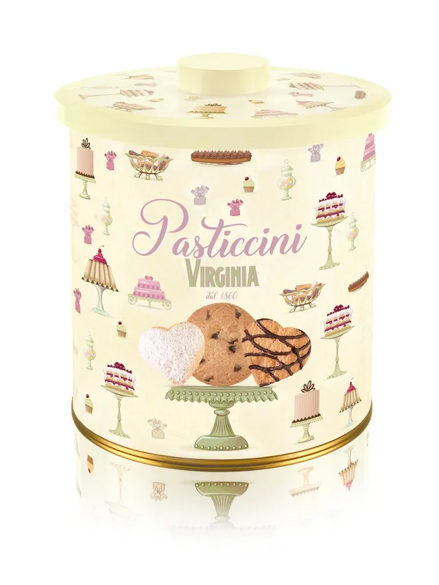virginia-pasticceria-assortita-feines-geb-ck-quartett-260g-biscottiera-alzatine image 1