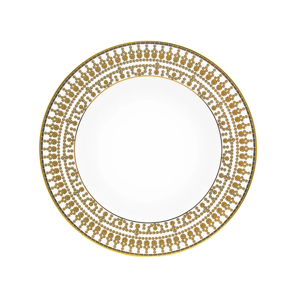 haviland-limoges-tiara-wei-gold-suppenteller-mit-fahne image 1