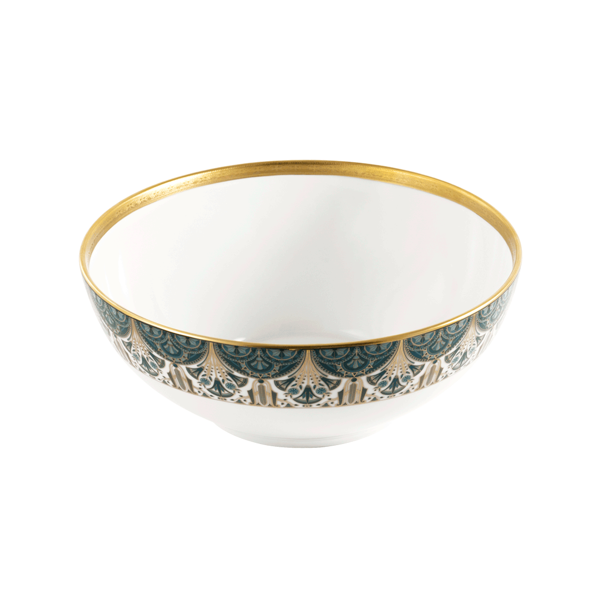 haviland-limoges-r-ves-du-nil-vert-or-saladier image 1