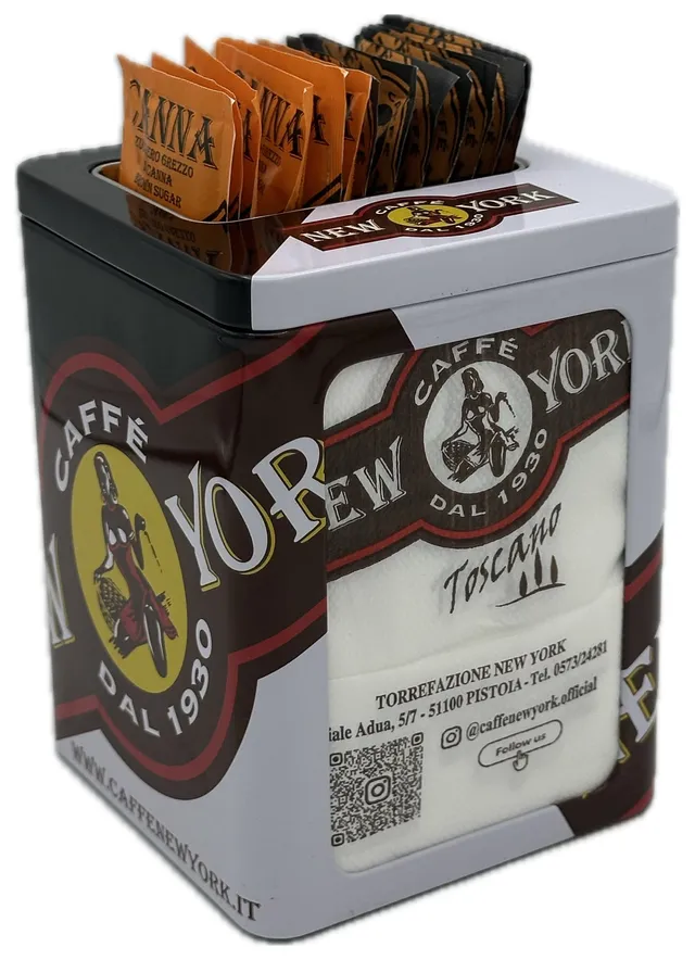 new-york-caff-portasalviette-bianco-e-nero-serviettenhalter-metall image 1